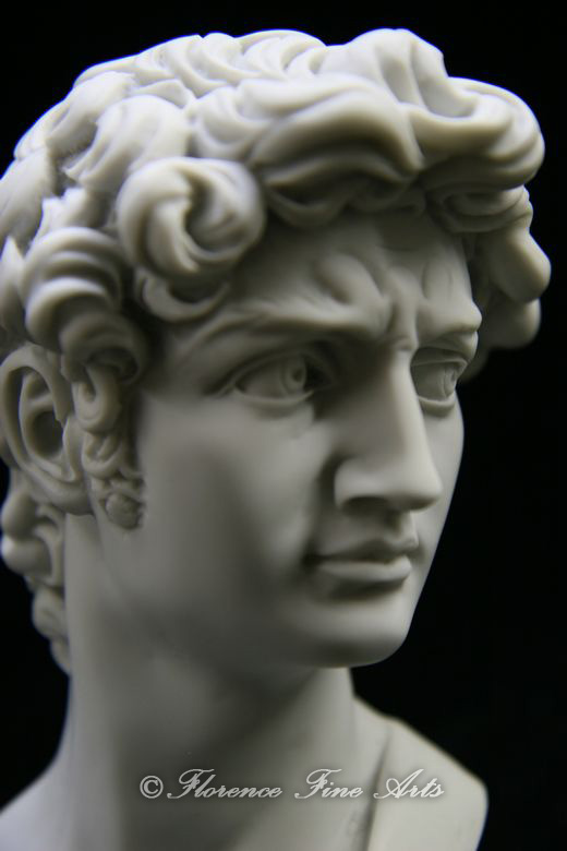 Bust Of David Nude Italian Statue Sculpture Michelangelo Vittoria Collection